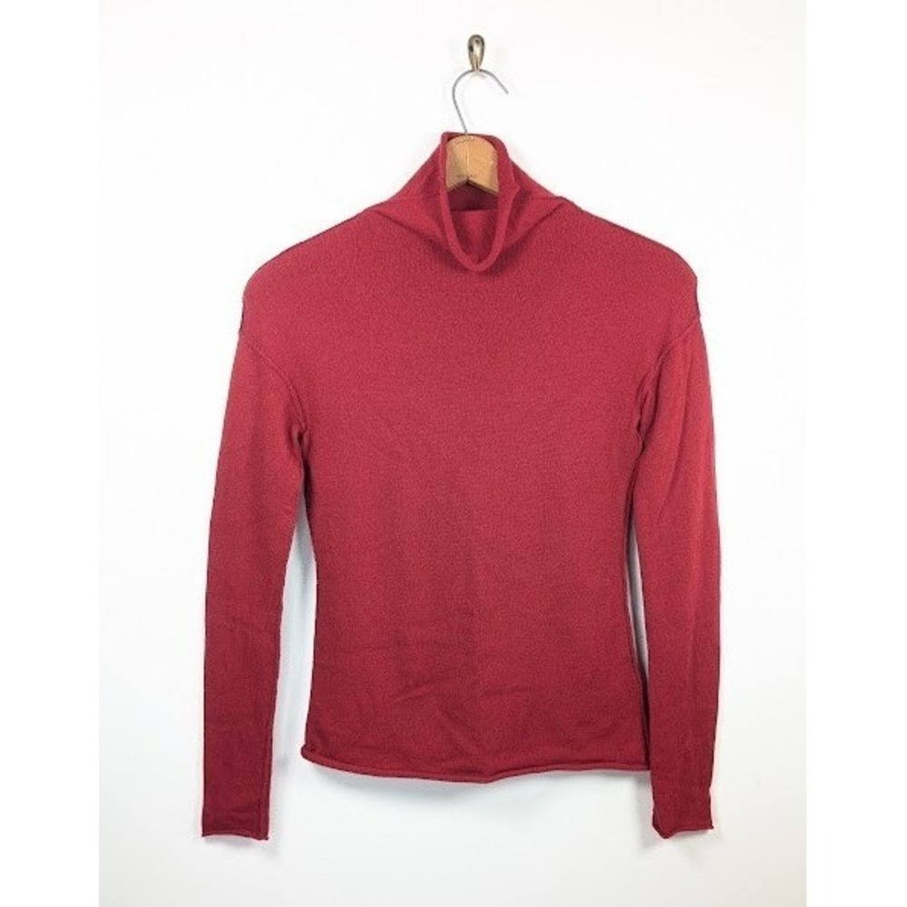Banana Republic Extra Fine Merino Wool Turtleneck Sweater Women's Size XS Red